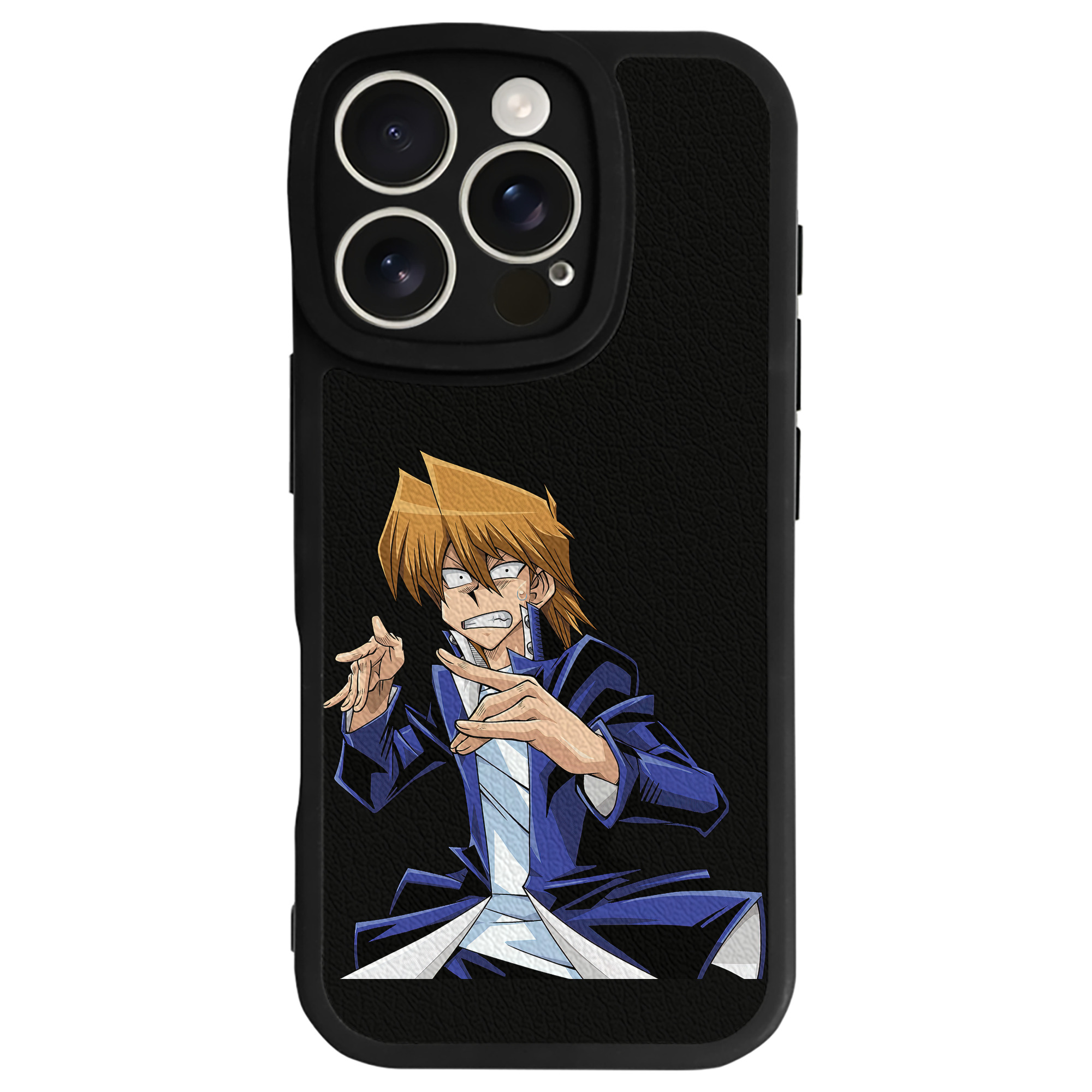 （画像用） 遊☆戯☆王 Yu-Gi-Oh! 【iPhone 16シリーズ対応】シリコンスマホケース（レザー調） 材質：シリコン